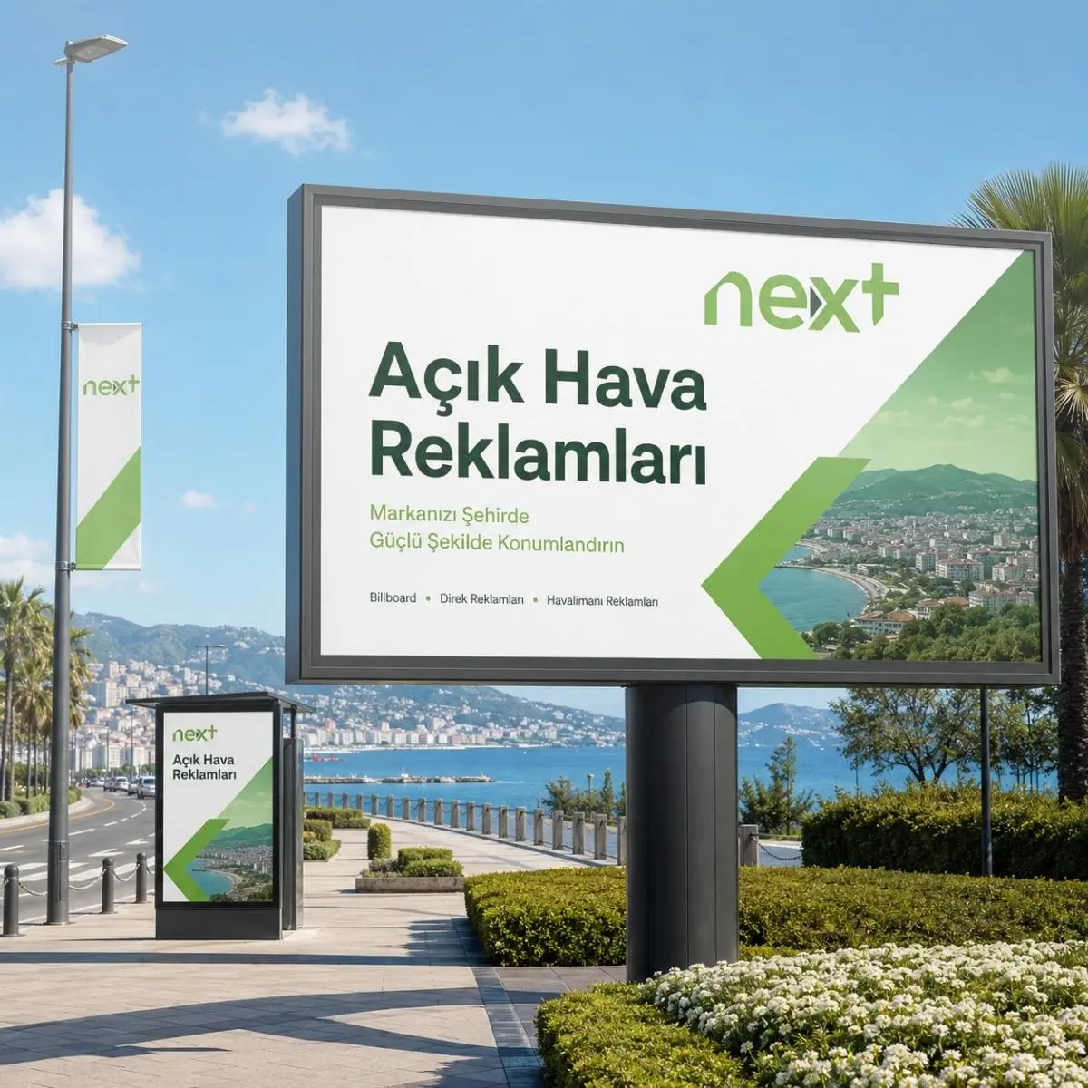 Trabzon açık hava reklamı rehberi için Next Film Yapım billboard ve şehir içi reklam alanları hero görseli